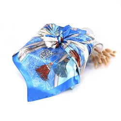 Factory Supplier Custom Printed  Satin  Lunch Bag Wrapping Cloth  furoshiki