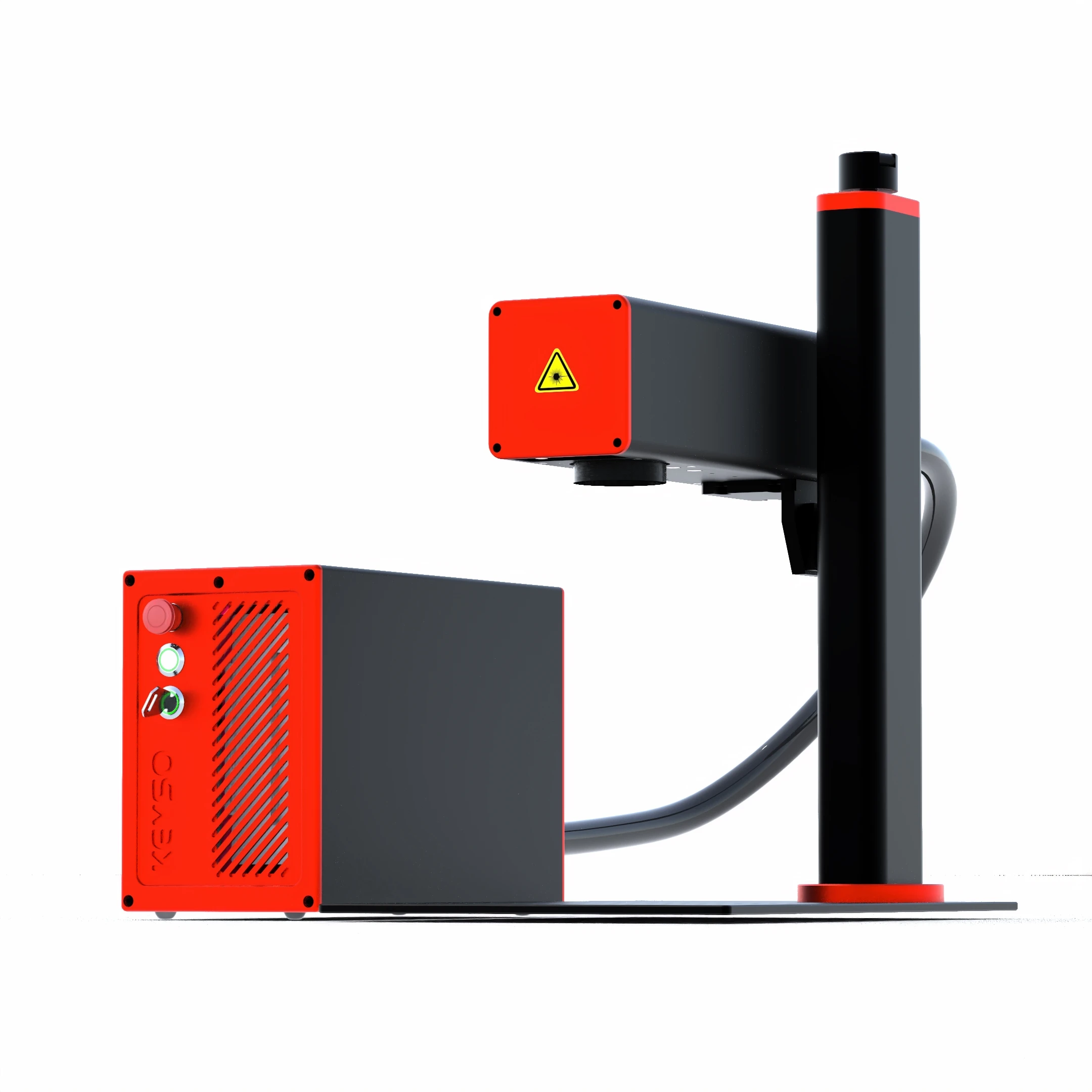 Keyso KS20 new design hot sell 20W fiber laser marking machine with cooling laser engraver for metal plastic stone