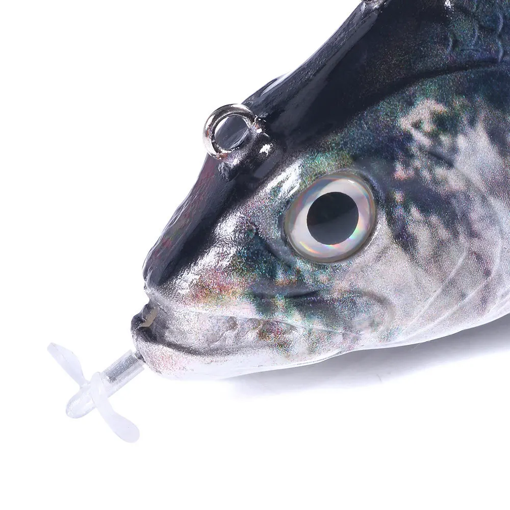 Auto Electric Lure Bait Robotic Swimming Wobbler Fishing Lures For 4-segement Swimbait Usb Rechargeable Flashing Led Lures
