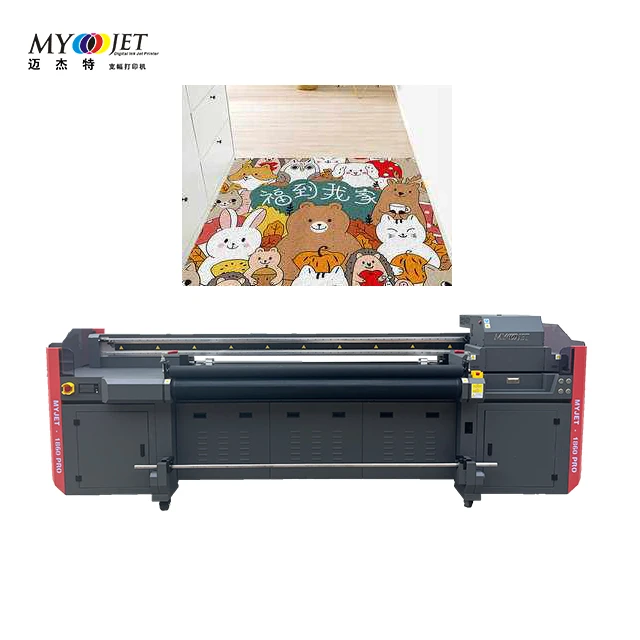 Myjet 1860B eco solvent printer digital inkjet PU leather canvas printing machine Roll to roll and flatbed printer