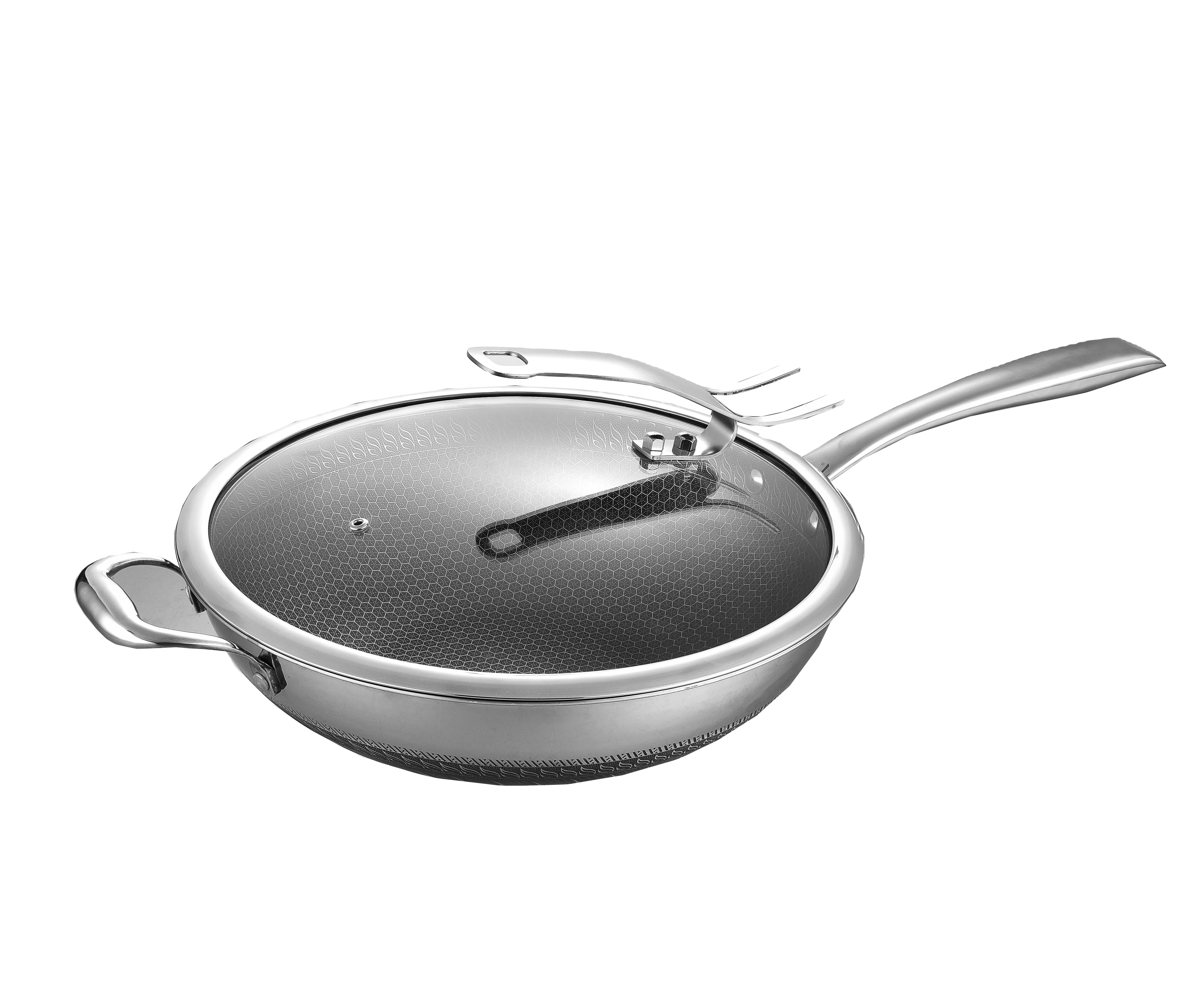 Hot sell 304 Stainless Steel  Non-stick Wok