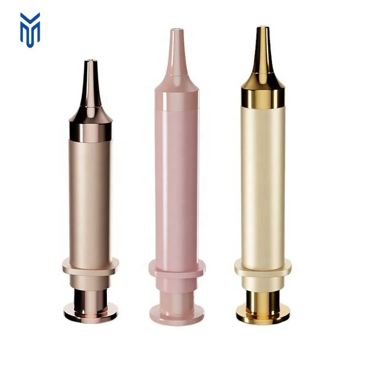 Luxury 10ml syringe shaped airless bottle plastic cosmetic syringe packaging for eye cream syringe