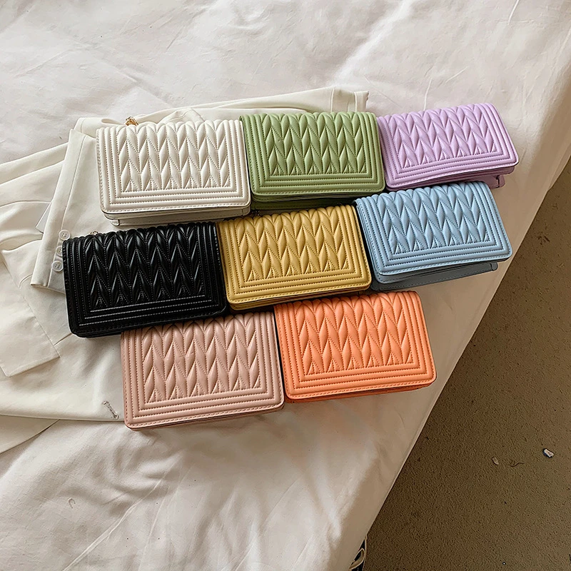 GS225 Female Summer Bag ins 2021 New Trendy Fashion Ladies Simple Chain Sling Bag Small Square Women Handbag