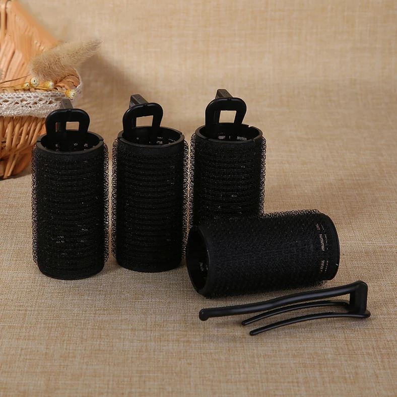 Lameila New product 2019 girls black plastic hair curler magic hair roller C254