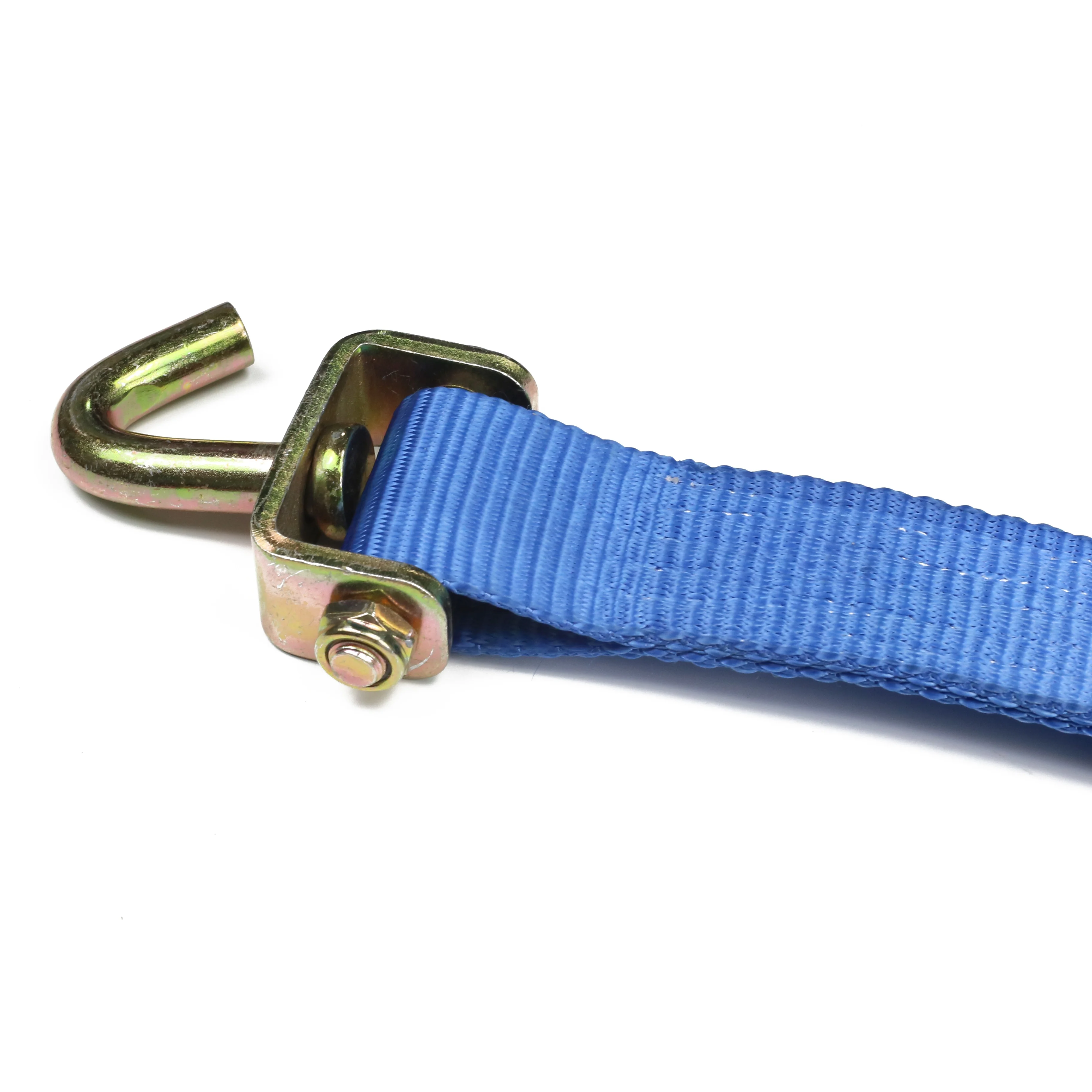 2' 50MM ratchet car tie down strap with Swivel Hooks and Rubber