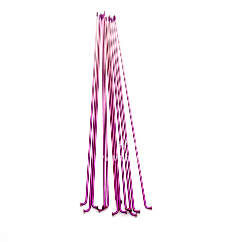 Purple Pillar Gr5 Mountain Bike Titanium Alloy Bicycle Spokes Bending Head Titanium Spoke Frame