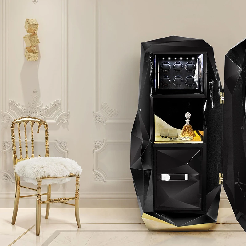 Modern High-End Designer Metal Safe with Combination Lock Luxury Anti-theft Locker for Bedroom and Living Room in Portugal