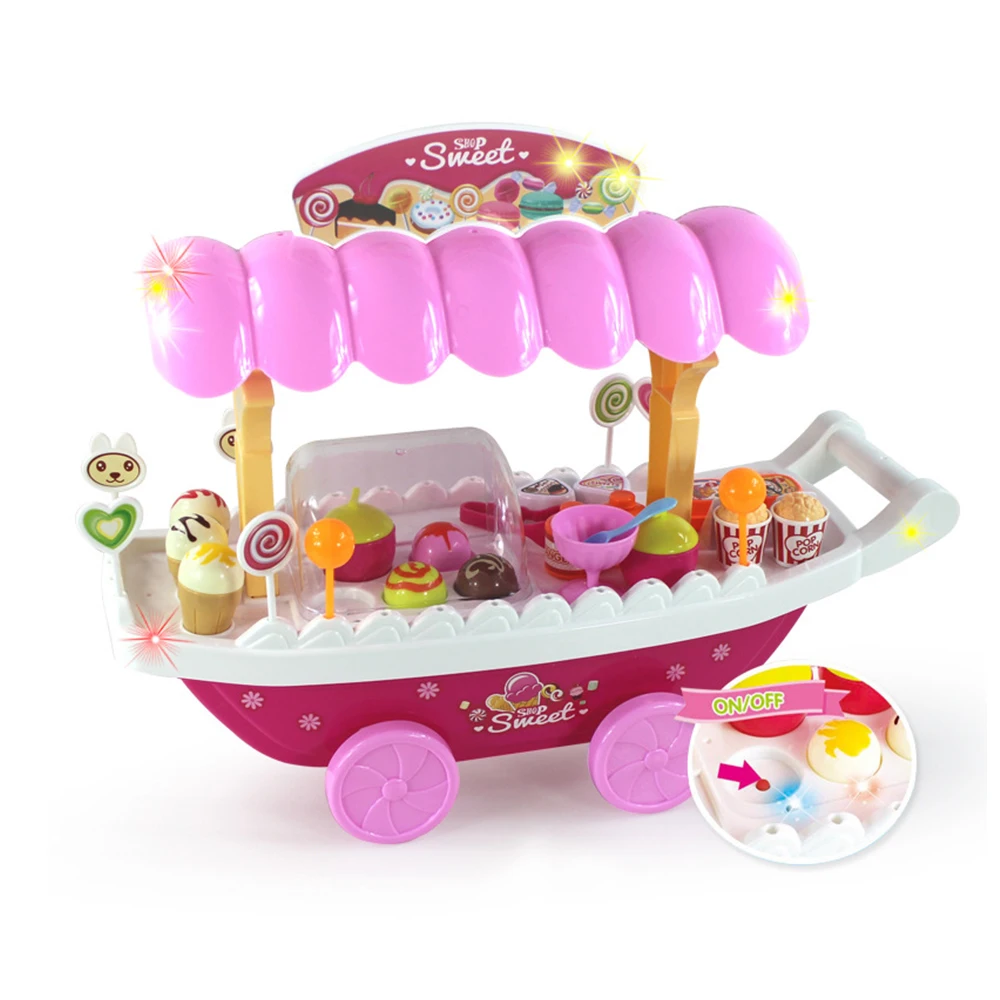 Sweety and Fun Trolly Cart Pretend Toy Ice cream & Candy Shop With Music For Kid Aliexpress Top Seller
