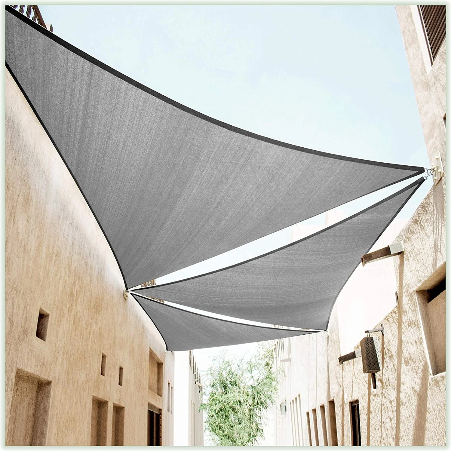 180GSM HDPE Triangle Sun Shade Sail Canopy Anti-uv Patio Blind Outdoor Awnings Garden Wholesale Shade Cloth