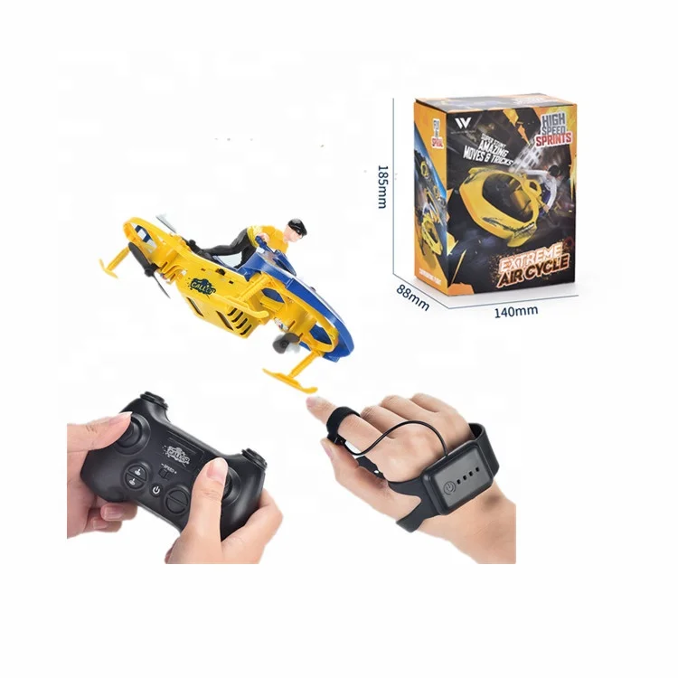 2020 New Plane 2.4G Remote Controlled Four-Axis Snowmobile Or Controlled by Gravity Induction Watch