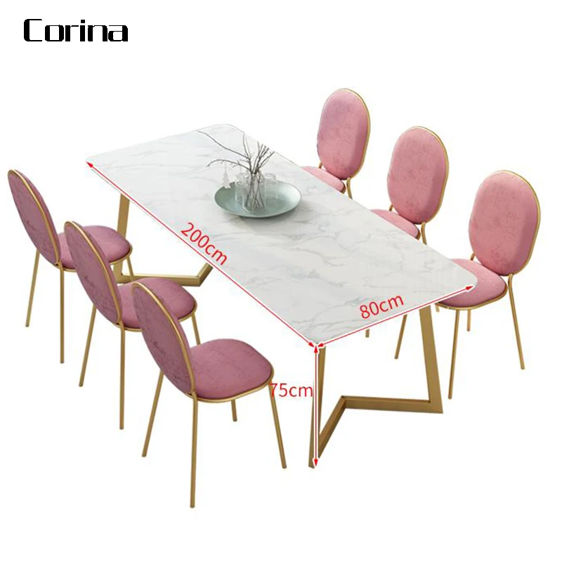 
European style furniture luxury white marble dinning table for restaurant 