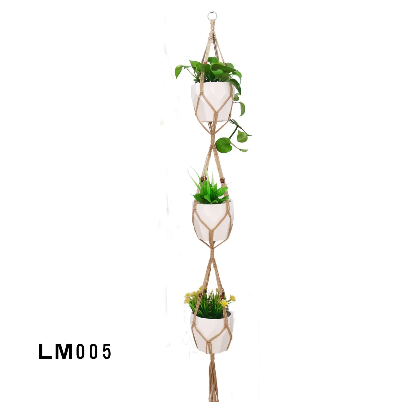 Boho Home Decor Macrame Plant Hangers  Indoor Wall Hanging Planter Basket Flower Pot Holder