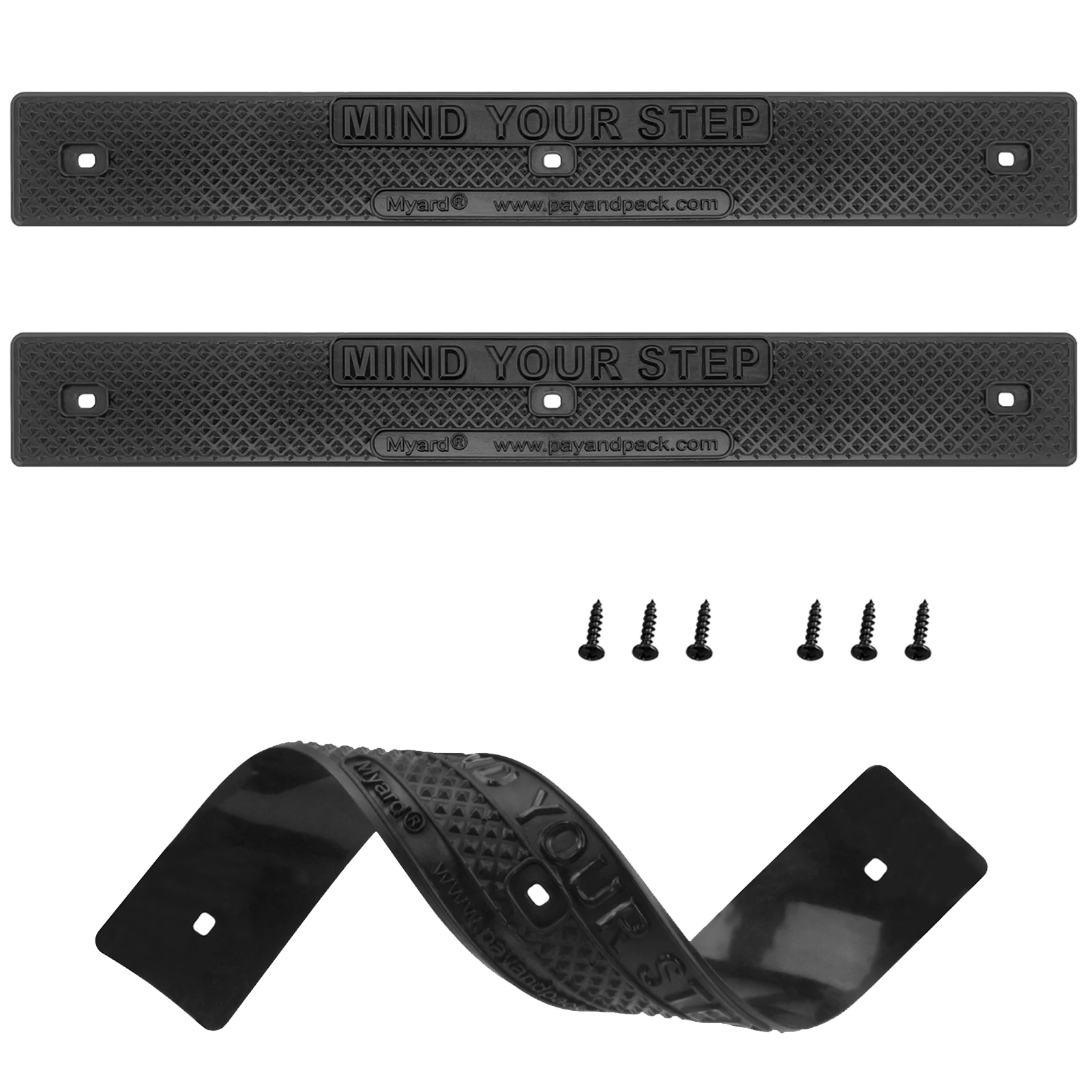 Myard Upgraded Elastic EVA Stair Treads Screw Down Strips Safety On Slippery Stairs For Decks And Stairs Steps