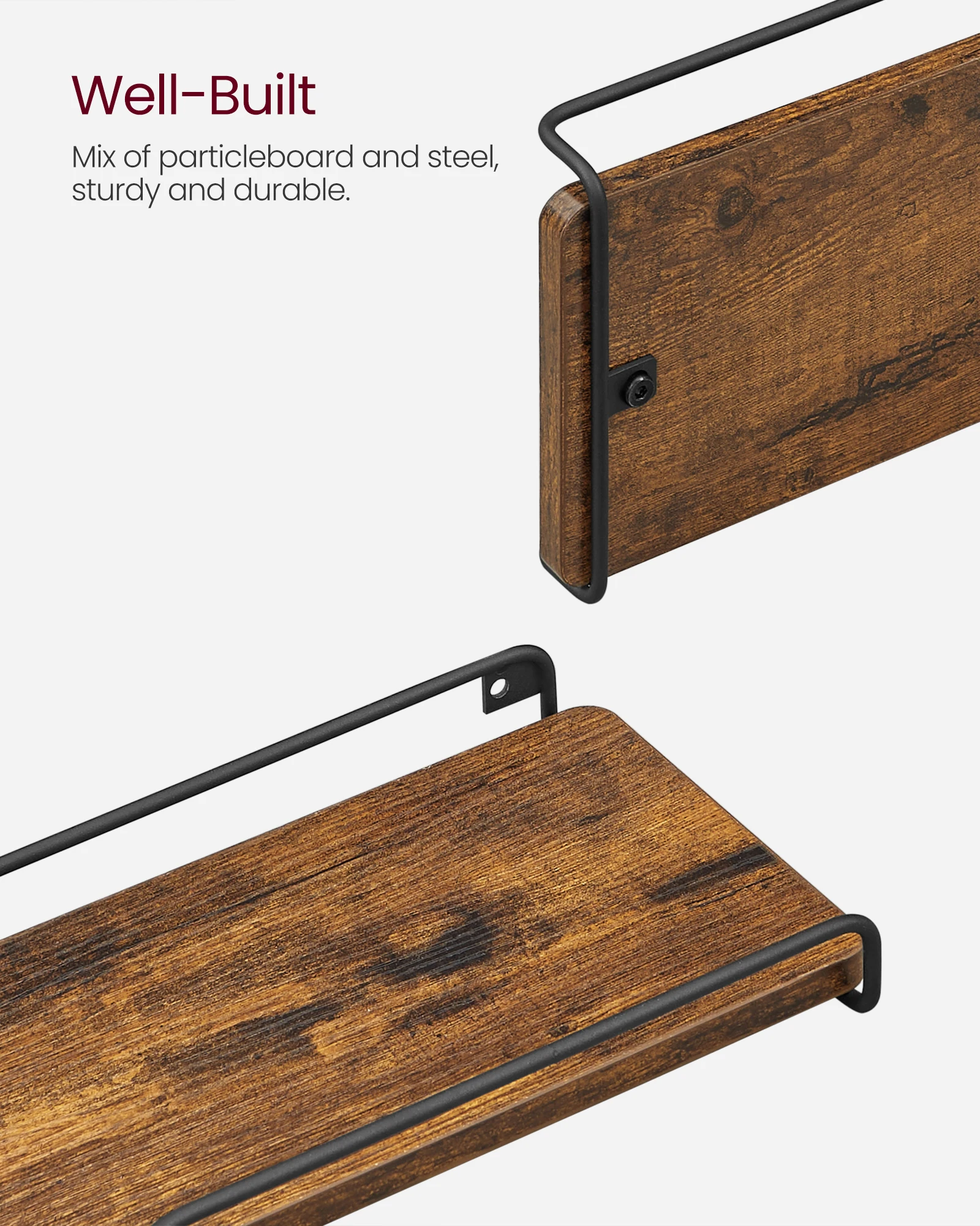 Living Room Shower Basket L Corner Shelf Rustic Wall Shelf Wood Floating Shelf Bracket