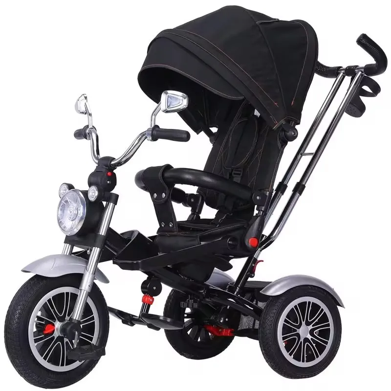 Customized 2-6Y Children Toy Rickshaw Tricycle Bicycle Ride On Car Kids Stroller Baby Toy Rickshaw Tricycle