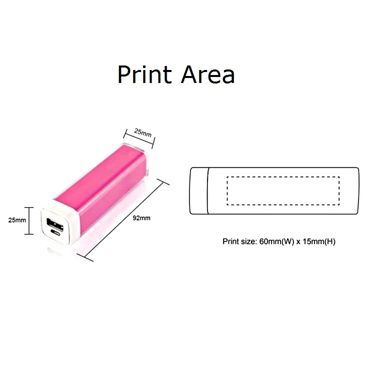 
Promotional Gift Portable Lipstick Power Bank 2600mAh 