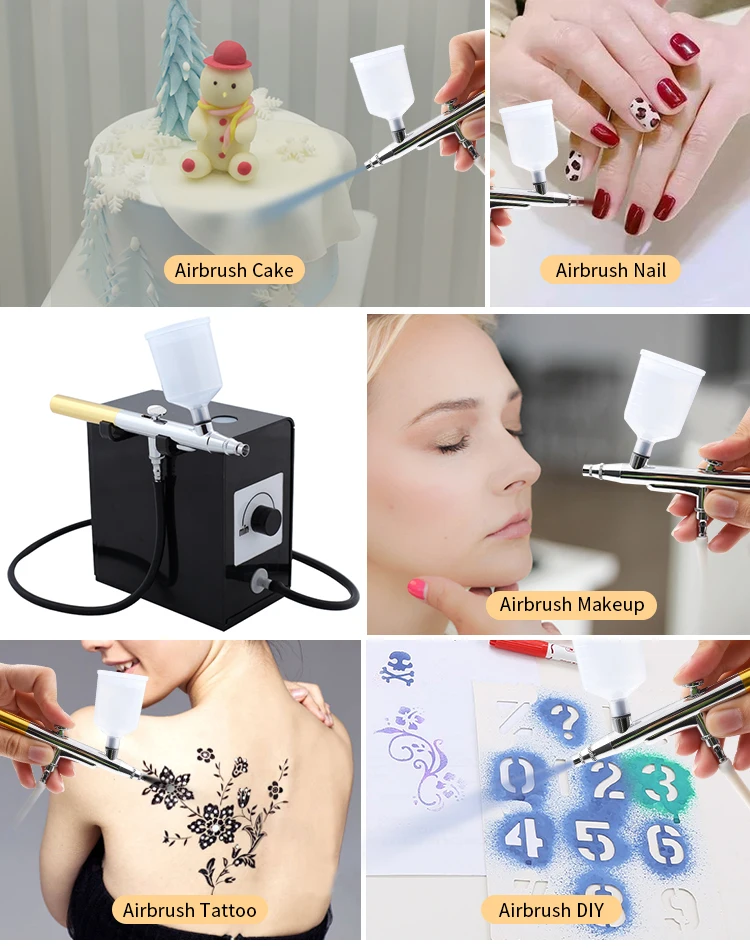 Airbrush Handy Portable Temporary Tattoo Airbrush Spray Mini Compressor Machine