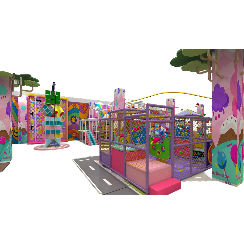 Commercial Indoor Soft Play Set for Kids Theme Park Playground Equipment Plastic Wood Maze for  Shopping Mall park equipment