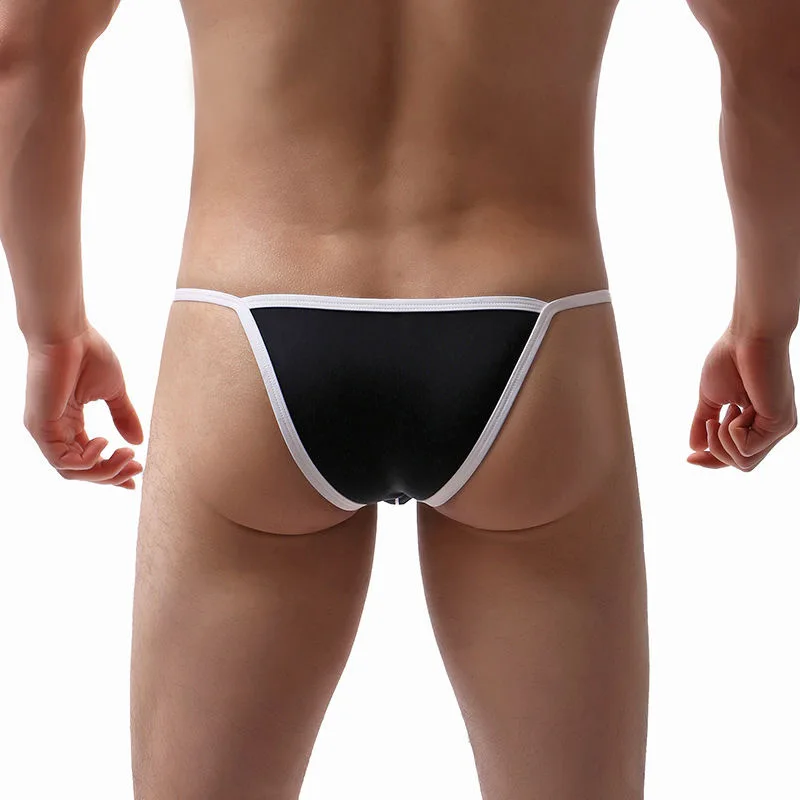 Men Sexy Ultra-Thin Fashion G-String Sheer Pouch Enhancing Low Waist Bulge Breathable Stretch Lingerie Intimates