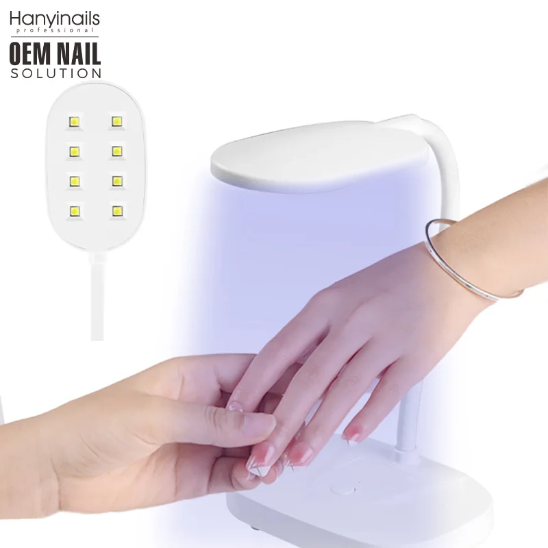 Hanyinails Professional Manufacturer Rechargeable Nail Lamp 12w rechargeable fast drying uv led nail lamp