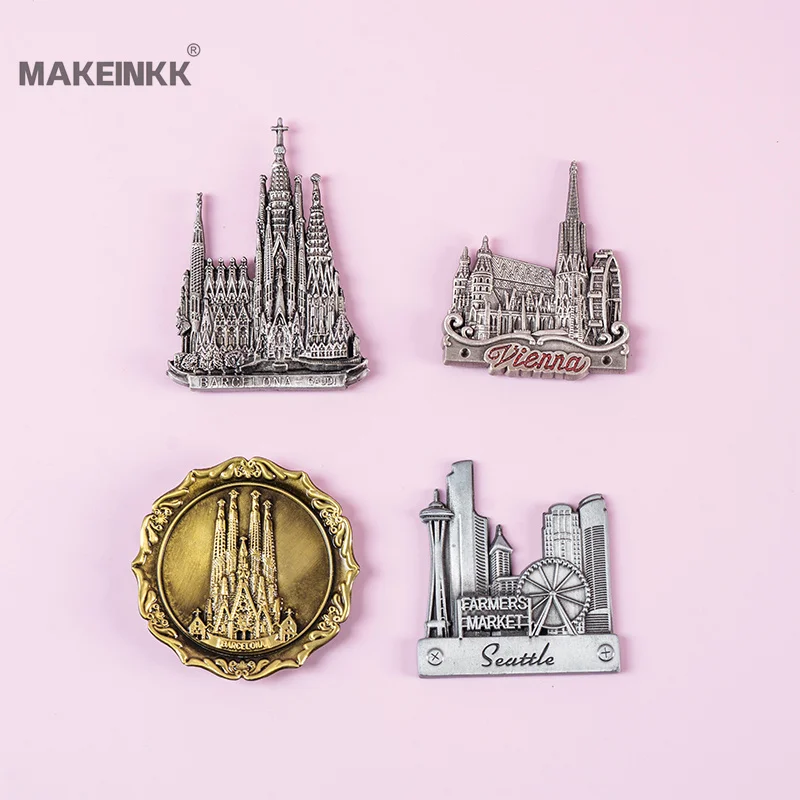 Factory Directly Personalized Design Austria Vienna Tourist Souvenirs Gift Custom Metal Plate Fridge Magnet