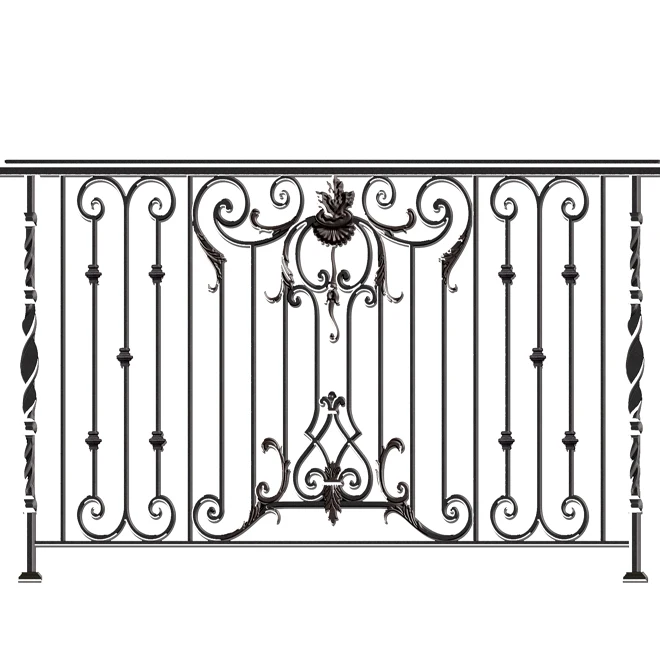 luxury Home decoration  wrought iron balcony railing /terrace railing designs outdoor for sale