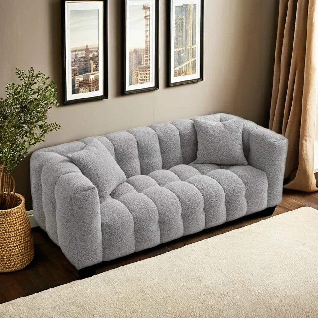 U-Best Luxury Modern Design Velvet Sofa Bed Home Furniture Leisure Chair with Modular Feature for Living Room Set
