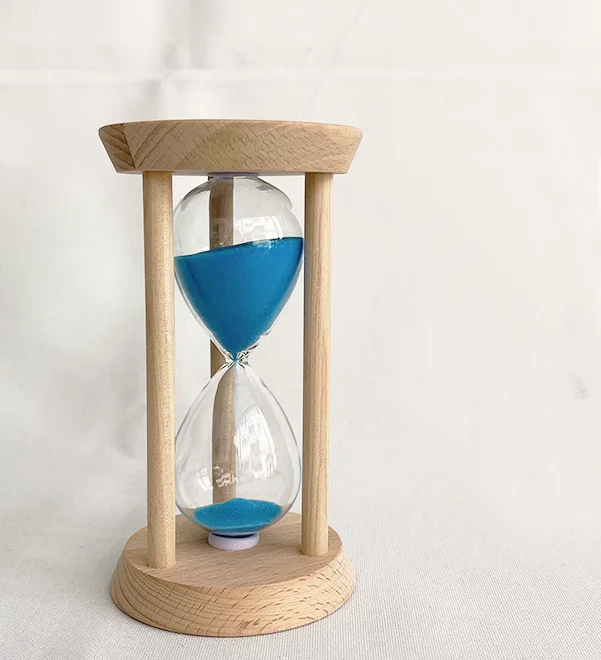 Mini Birthday Party Gift 3 Minute Portable Wooden Timer Sand Hourglass for Children