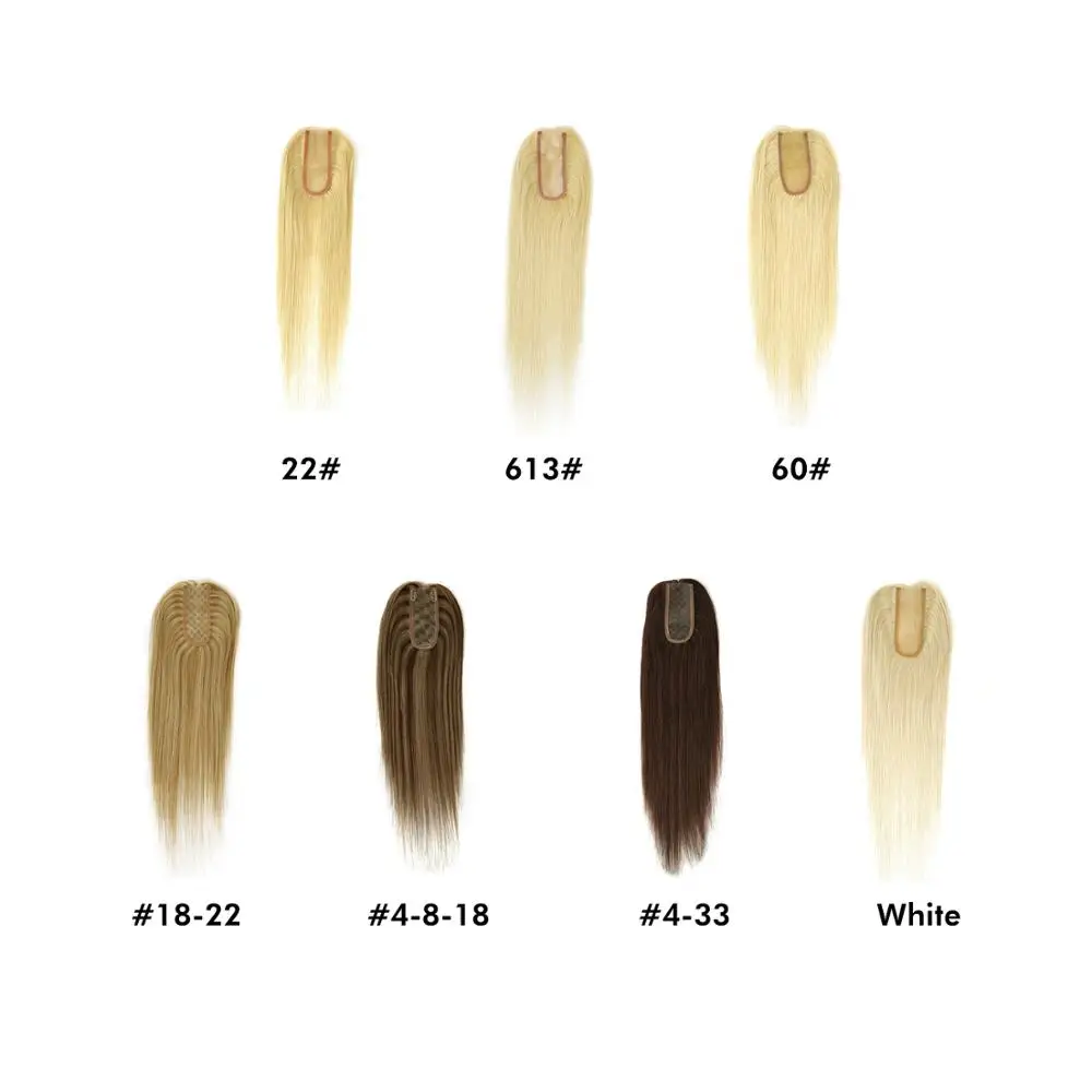
K.S WIGS Silk Base Virgin Cuticle Aligned 100% Brazilian Human Hair Toupee Women Topper Natural Hair extension 