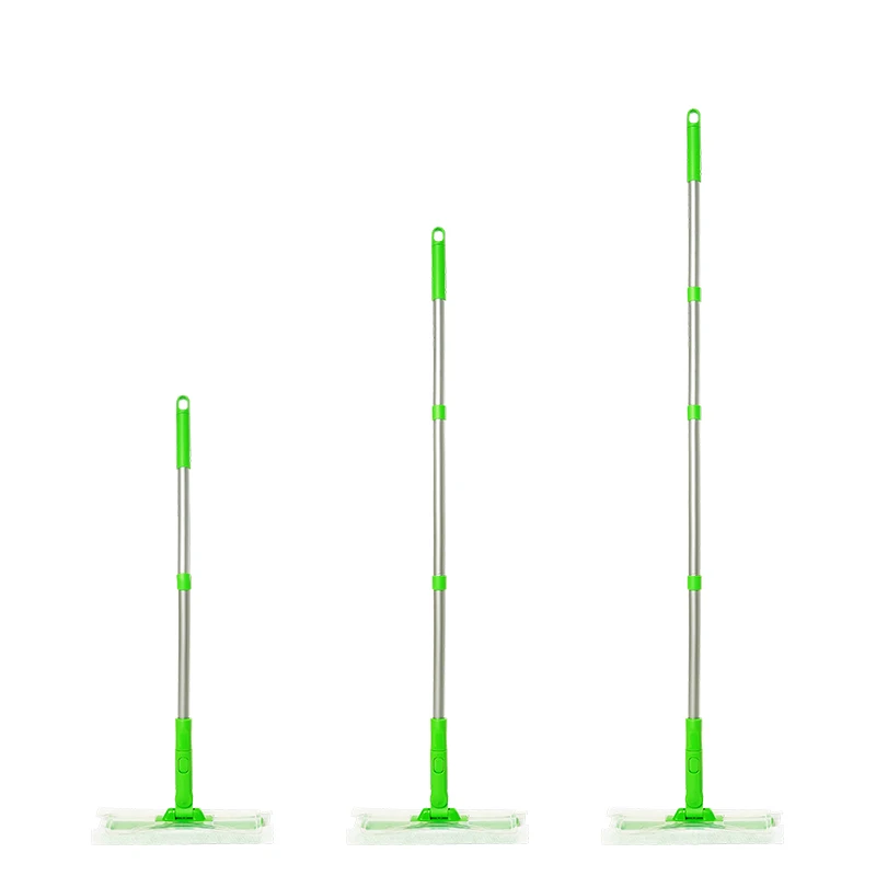 Jesun 2-in-1 Sweeper Disposable Mops for Floor Cleaning Duster Mop Dry and Wet Head Flat Mop Cleaner with Cloth Fixing Clip