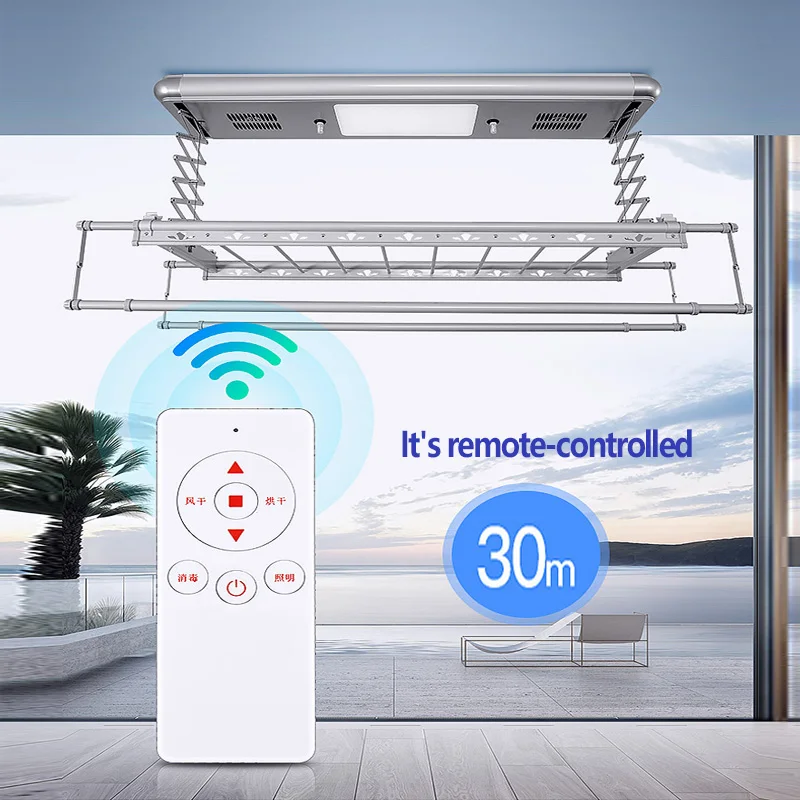 2025 Manufacturer Smart Indoor&Outdoor Automated Home Laundry Dryer System Machine Electric Ceiling Mounted Clothes Drying Rack