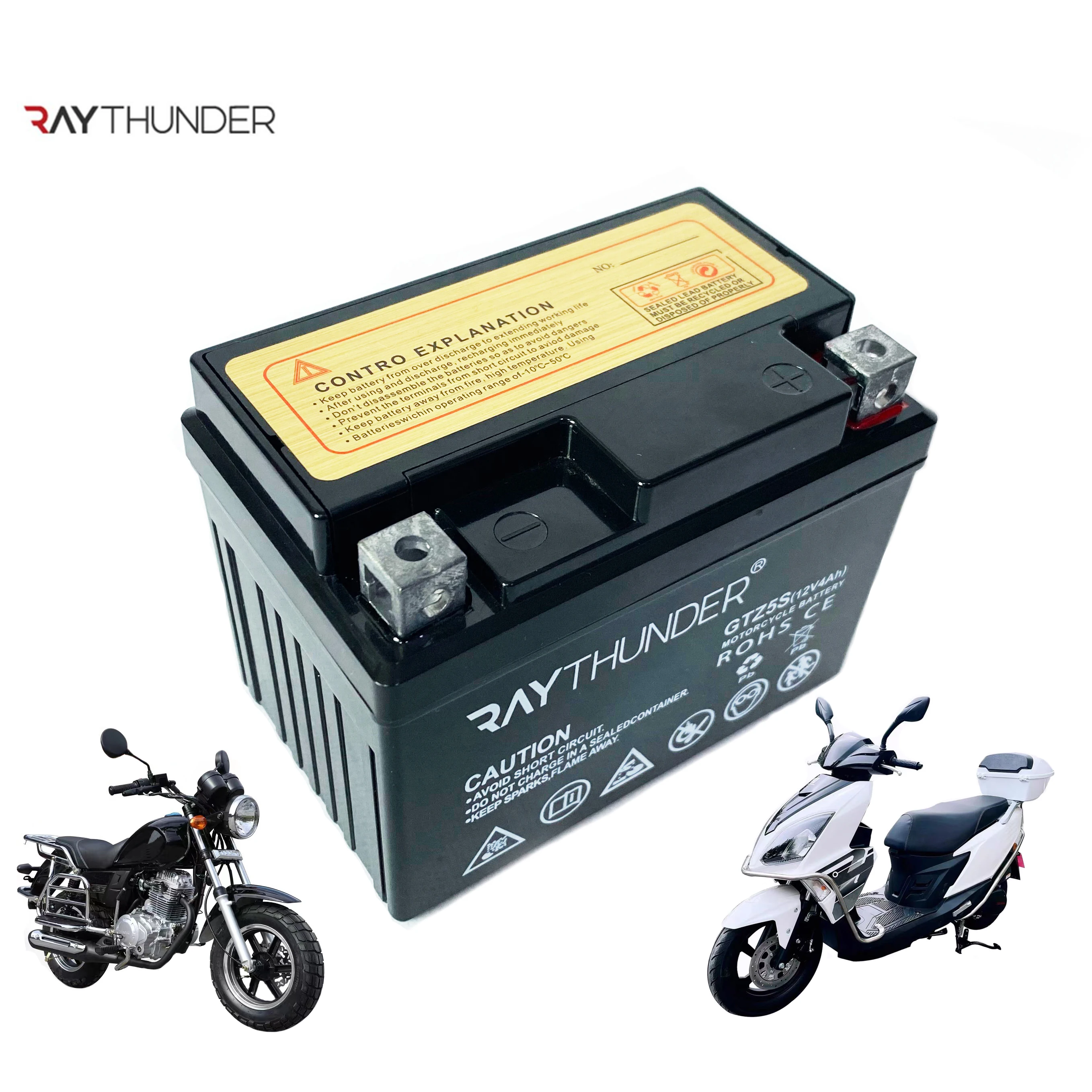 factory lowest price motorcycle battery 12v 4ah 5ah gtz5s ytx4l-bs lead acid motorcycle battery for starting