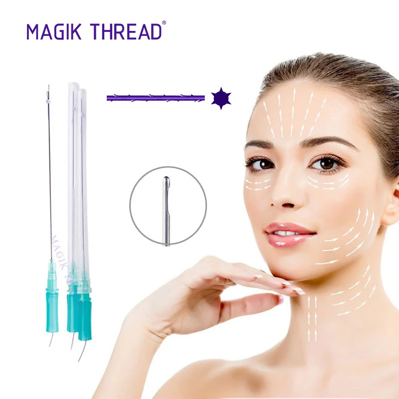 Medical products Cog 6D W Blunt 19G 100mm thread lift face pdo threadlift korea cannula plla suture