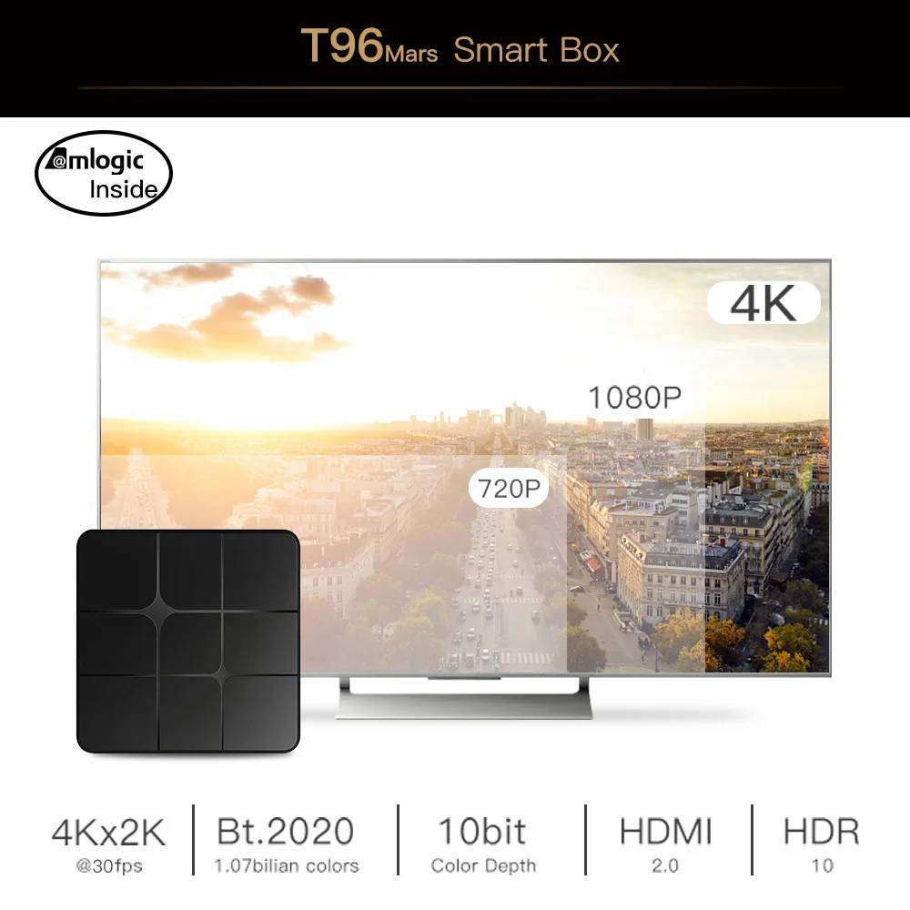 T96 Mars Mini Android Tv Box 2g 16g Amlogic S905w четырехъядерный 9 0 OS 4k Wifi Smart