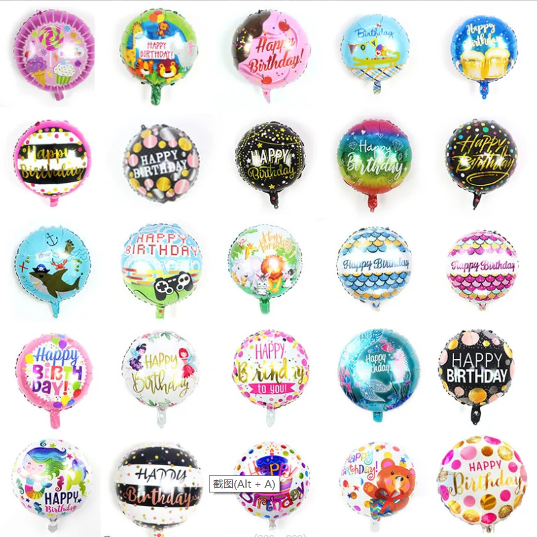 18 inches foil balloon for birthday party mylar balloon different type happy birthday helium balloons wholesale