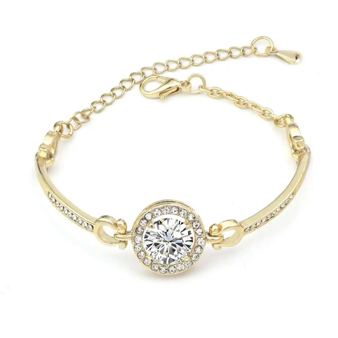 Fashion Luxury Rhinestone Zircon Multi-Layer Bangle Bracelet High Quality Rhinestone Charm Bracelet for Women Girls Gift