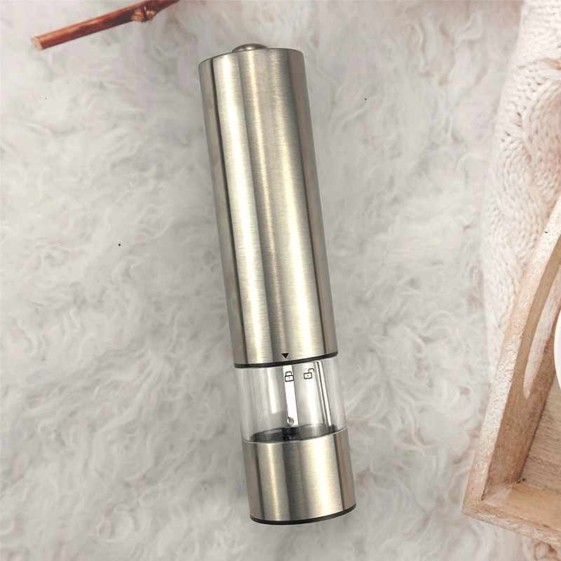 Manufacture Wholesale Silver Stainless Steel Household Electric Pepper Grinder Spice Grinding Machine