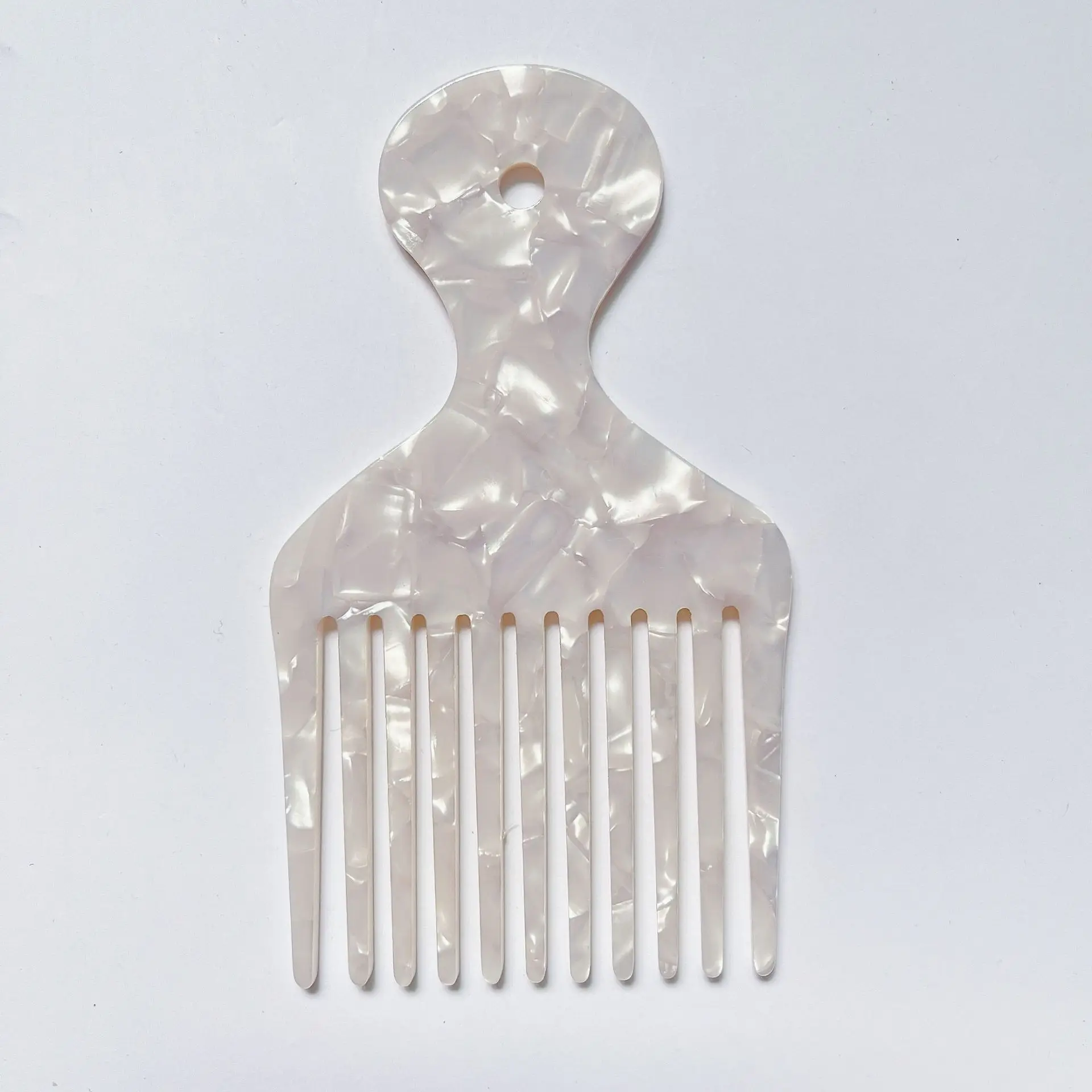 New personality acetic acid sheet comb cross-border long handle simple retro smooth hair comb