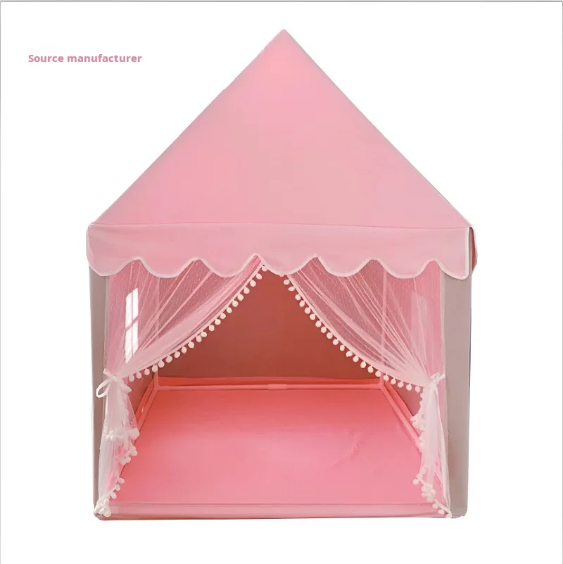 Luxury Ventilated Mesh Pink Kids Playhouse Indoor Princess Castle Kids Teepee Tent for Baby