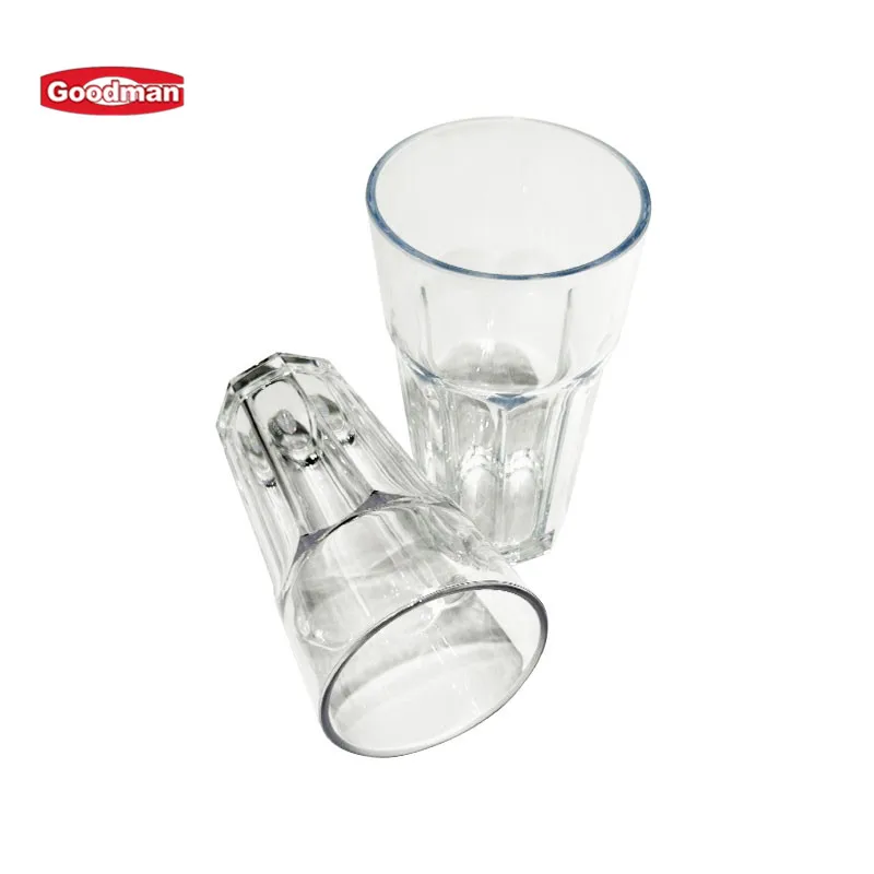 Restaurant Supplies Canteen Service Drinkware Tea Tumbler 12 Oz Polycarbonate Sparkling Water Glass Reusable Plastic Beer Cup