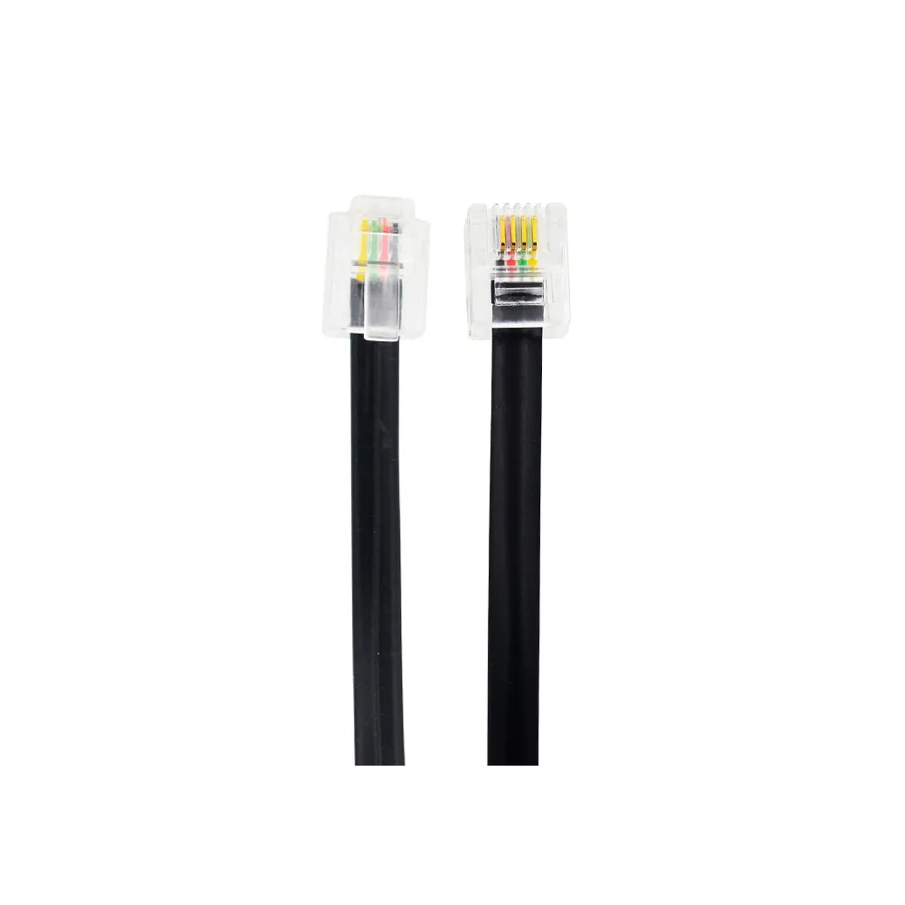 Telephone Cable RJ11 Patch Cord 4 Wire Telephone Jumper Cable