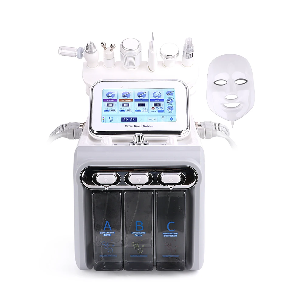 Professional 7 in 1 Multifunctional Vacuum Face Cleaning Hydro Water Oxygen Jet Peel Machine crystal microdermabrasion machine