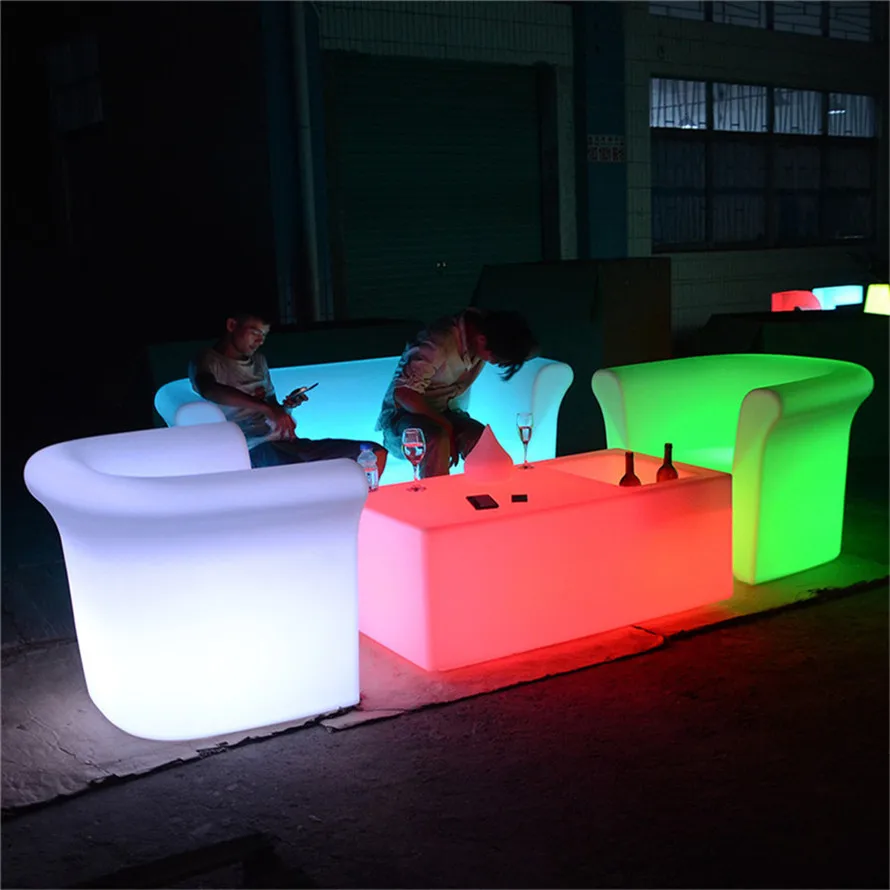 led bar furniture sofa sets hookah lounge furniture nightclub led cocktail tables party bar led cube chair stool patio furniture