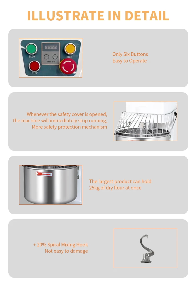 Commercial Small Mini 30l Liter 12kg Pizza Hobart Dough Mixer Machine