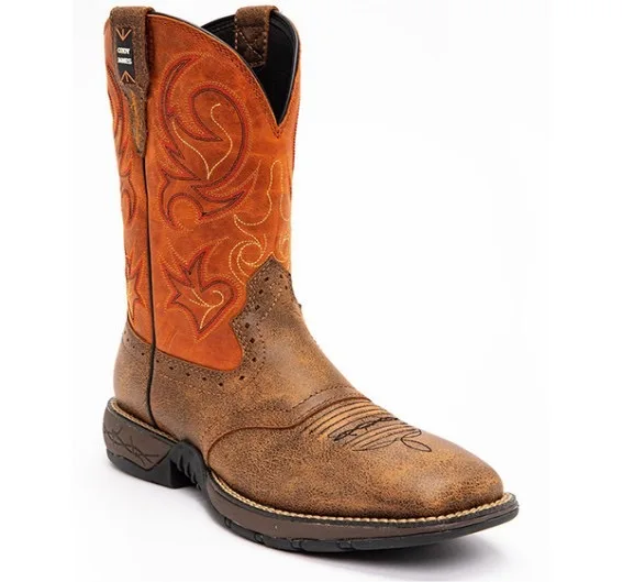 Plus-Size Tall Genuine Leather Western Cowboy Boots Embroidered European and American Knight Style