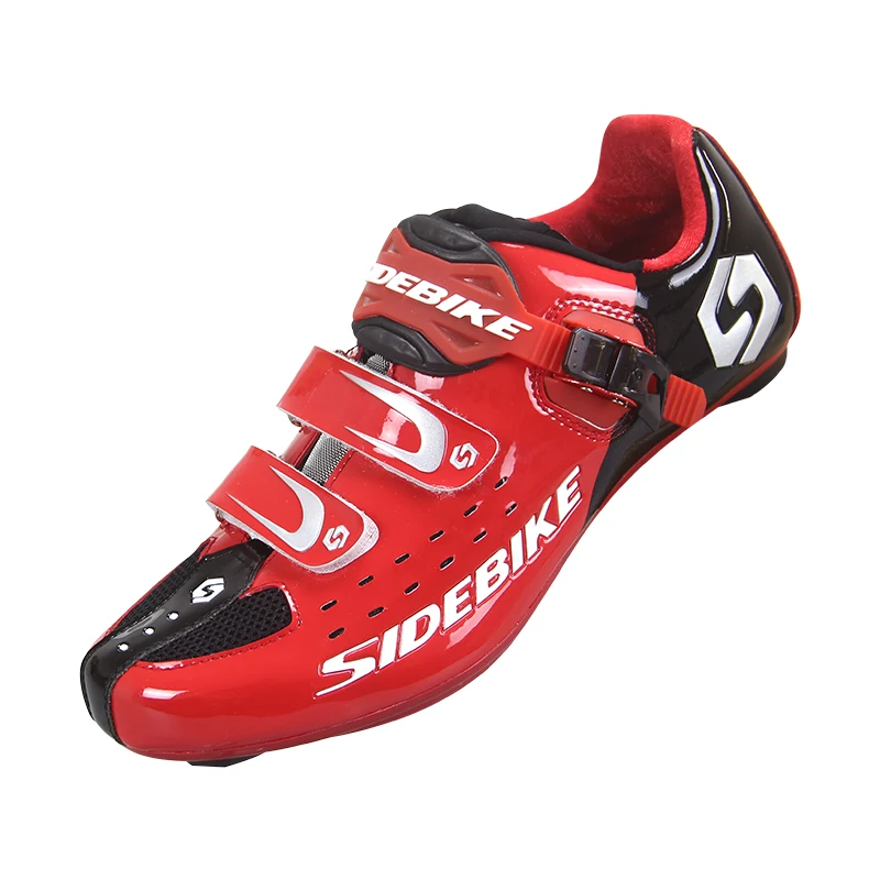 Four color optional magic strap buckle cycling lock shoes