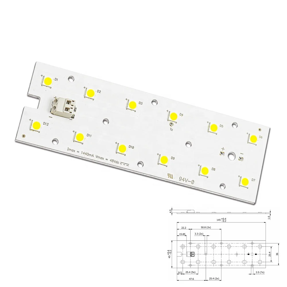 Factory Supply PCBA LED Module Street Light Module With LED Lens 5050chip High Lumen 4000K 36W 50W