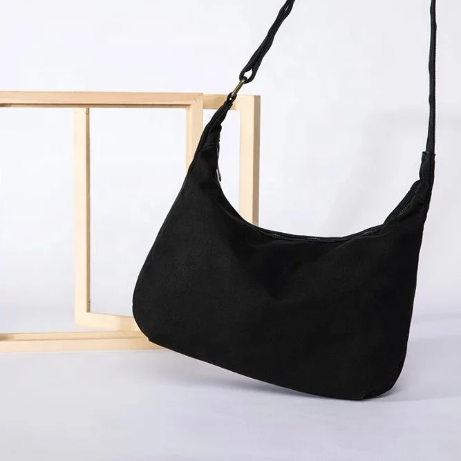 Literary fresh canvas bag oblique cross dumpling bag female Mori college wind ins student large capacity shoulder bag