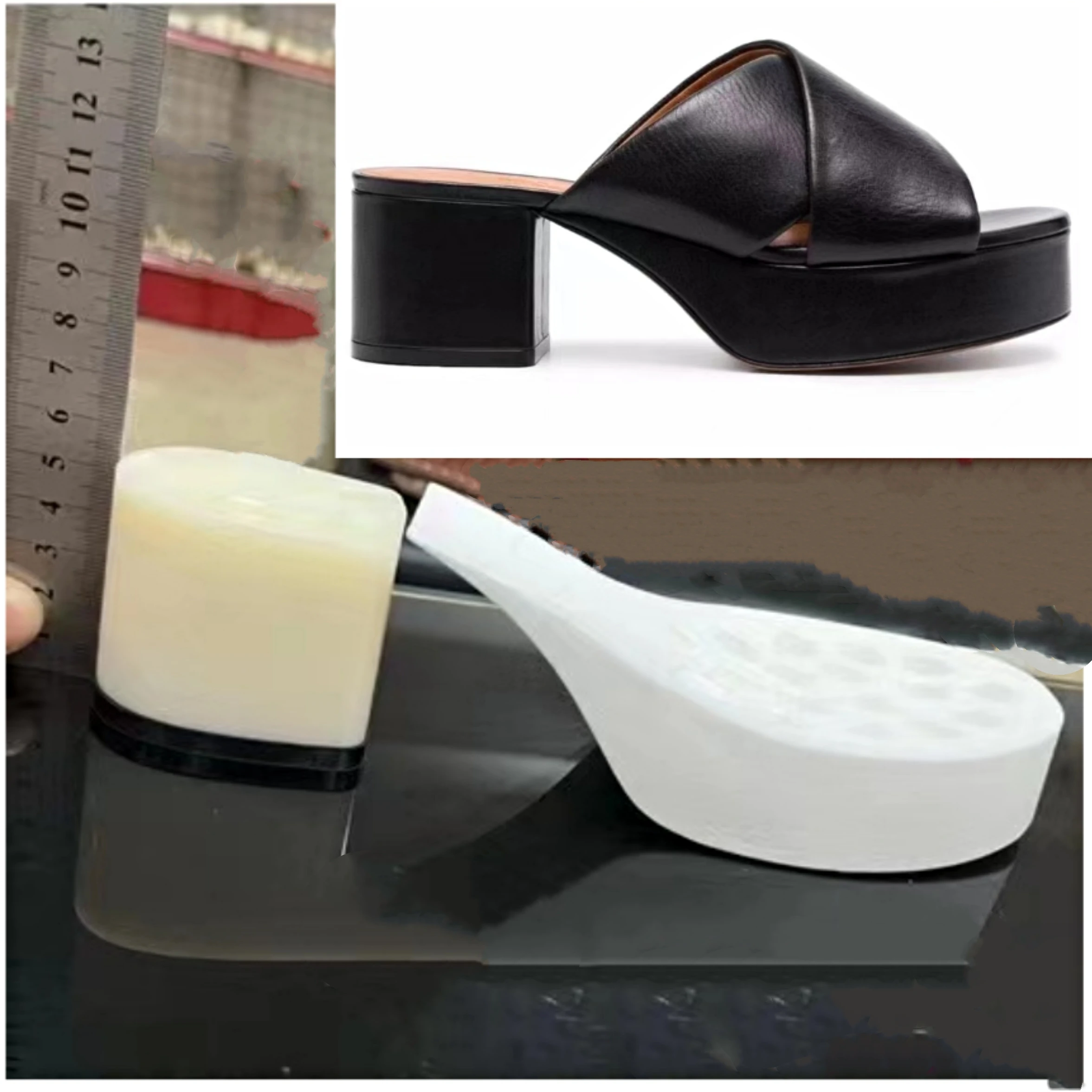 Производство обуви на платформе из АБС-пластика и передней части