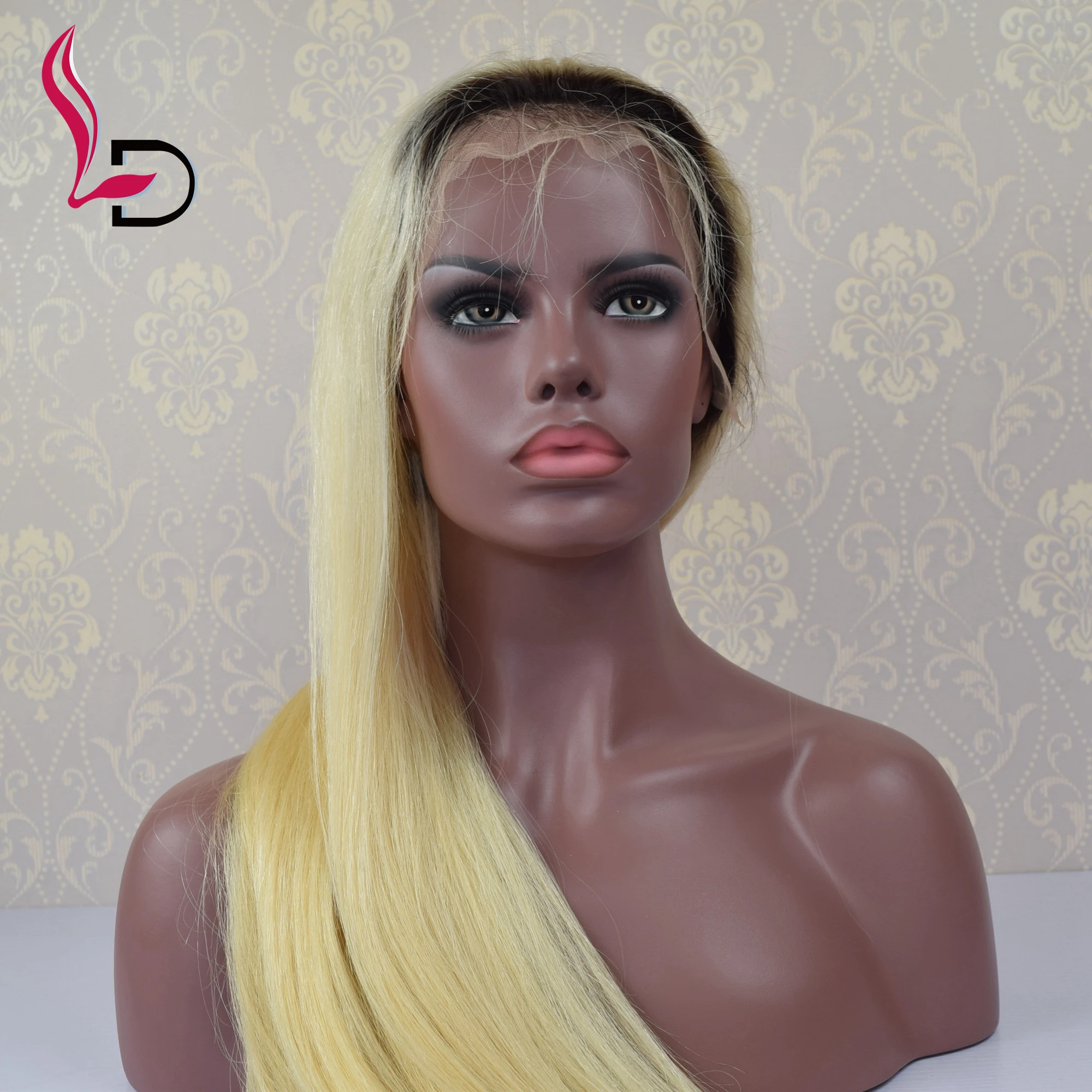 Hand making full lace wig manufacture factory price remy hair wig silky straight